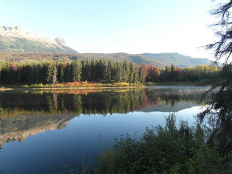 Clearwater - Zonsopgang bij het Withney lake op weg naar Clearwater