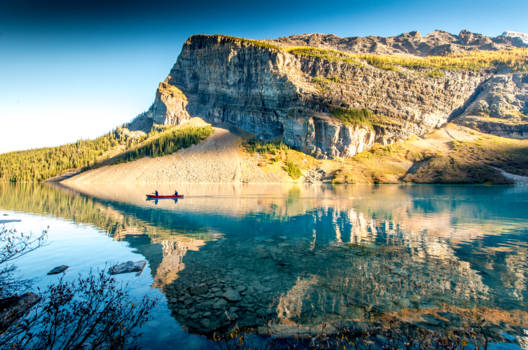 Banff National Park - Slow travel at Lake Louise near Banff, canada