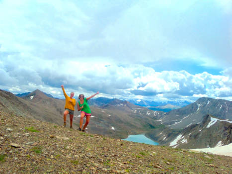 Canada - Skyline Hike, Jasper. On top of the mountain!