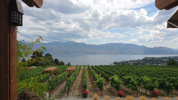 Kelowna - Uitzicht vanaf Mission Hill over Okanagan Lake