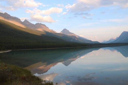 Banff National Park - Zonsondergang bij Upper Waterfowl Lake