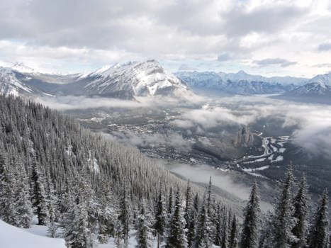 Banff National Park - Het prachte uitzicht op Banff Canada.