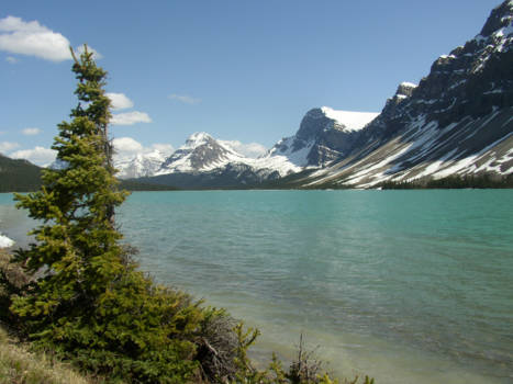 Canada - Banf Bowlake stillsome ice in water in june