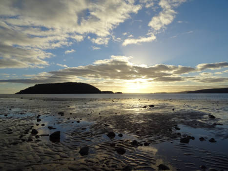 Nova Scotia - Avondzon op five Islands Provincia Park Nova Scotia.