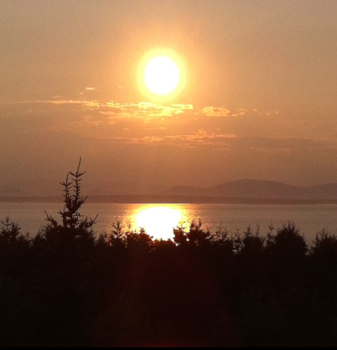 Québec - Zonsondergang Saint Lawrence rivier