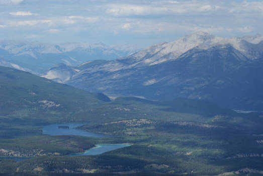 Canada - Uitzicht vanaf Mount Whistlers, Jasper.