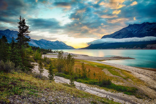 Canada - Abraham Lake in de ochtend