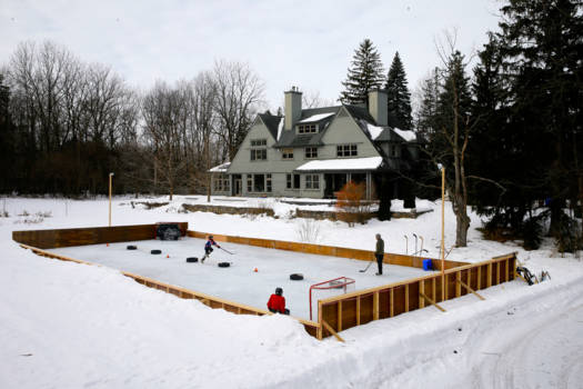 Canada - IJshockey training in de natuur van Canada