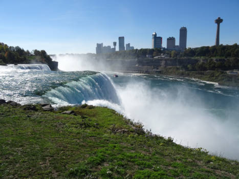 Canada - zie je niet vaak: De Niagarafalls van de Amerikaanse kant gezien