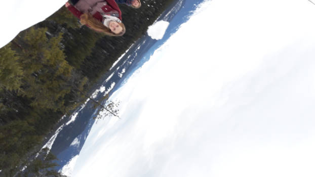 Jasper National Park - Snowball at view point at Maligne Canyon