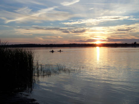 Toronto - Ondergaande zon bij Kawartha lake..
