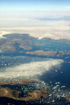 Canada - Smeltend ijsschotsen boven Groenland