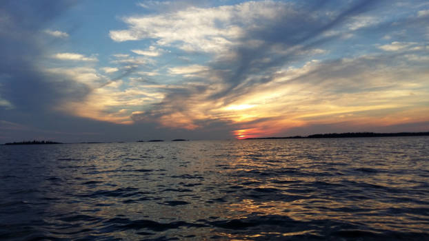 Canada - Ondergaande Zon in Georgian Bay Canada !