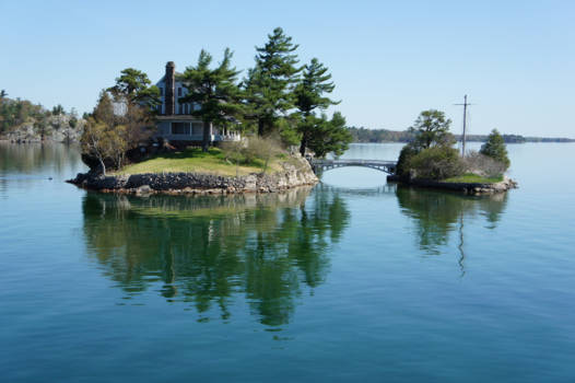Canada - 1000 Islands Rockport bij de grens tussen Canada en Verenigde Staten