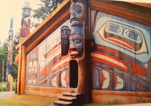 Vancouver Island - Haïda gemeenschapshuis