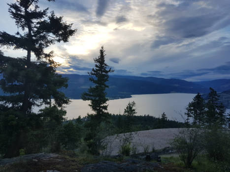 Canada - Zonsondergang bij Okanagan Lake B.C.