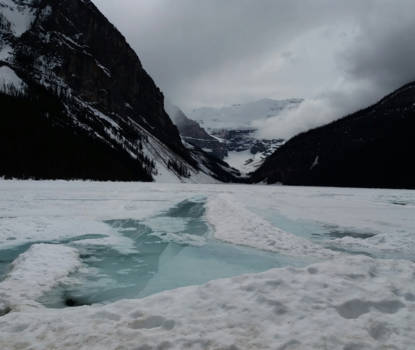 Lake Louise - 'Lake Louise' still frozen last May, but beautiful