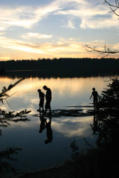 Canada - Cyprus Lake evening view