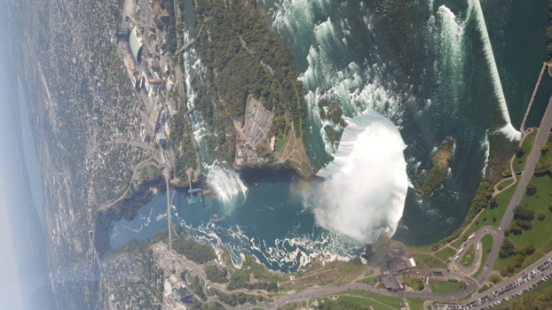 Niagara Falls - Niagara watervallen vanuit helicopter