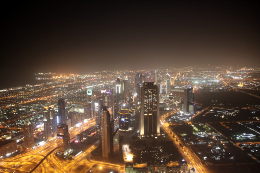 Vancouver - Dubai by night