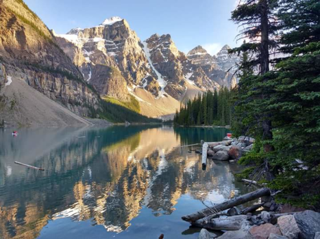 Banff National Park - Zonsondergang bij Moraine Lake