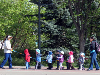 Calgary - Peuterclubje in het park