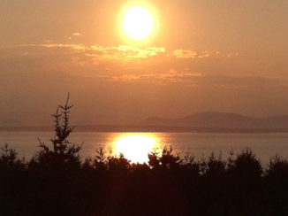 Québec - Zonsondergang Saint Lawrence rivier